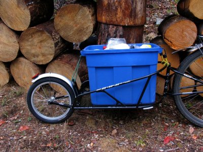 Bob Yak Trailer and recycle plastic day