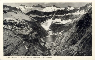 1940s Trinity Alps Post Card - Sapphire Lake