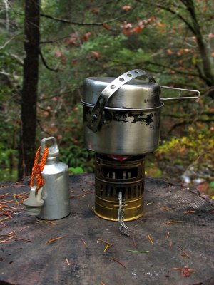 Vintage Sigg bottle and SVEA 123 stove