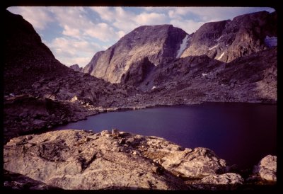 Lake 11495 view from Camp - Brown Cliffs