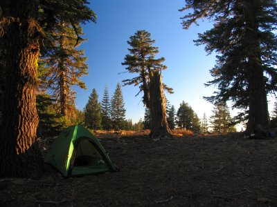 My campsite on Big Ridge