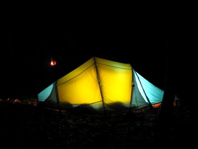 North Face Westwind tent at nite