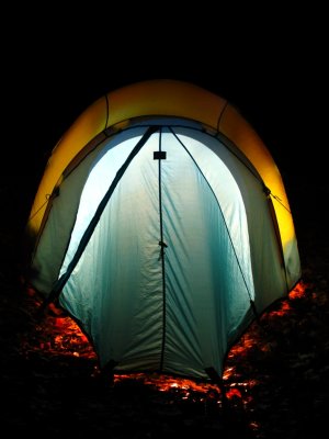 North Face Westwind tent at nite