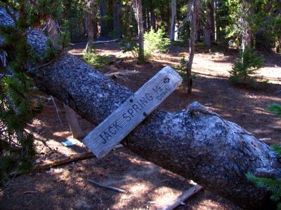 Jack Spring trail sign