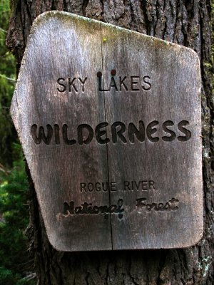 Leaving Sky lakes wilderness