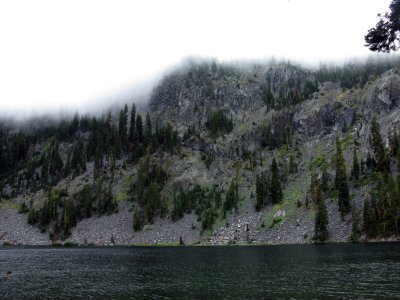 Clouds decend upon Trail Gulch lake