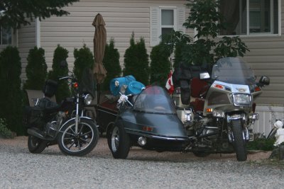 Jim B's Kawasaki & Hughie's Goldwing