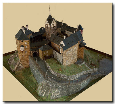 Modle  l'chelle du Chateau de Loket / Scale model of Loket castle