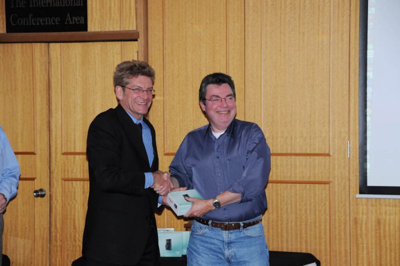 Recieving my Canon Camera from Alan Brightman