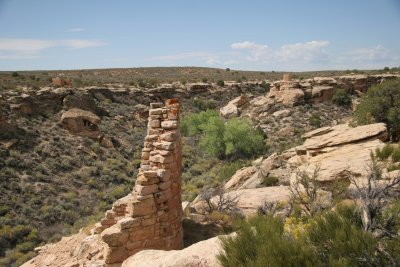 View of ruins in Little Ruin Canyon