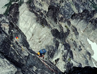 On the north ridge of Mt. Stuart, North Cascades - 1981