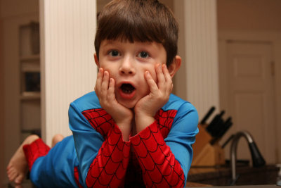 I wonder if his spider-sense detects danger?
