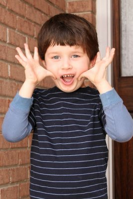 David enjoys making funny faces