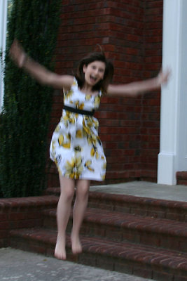 Jumping for joy