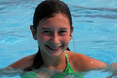 Jacklyn getting cool in the pool