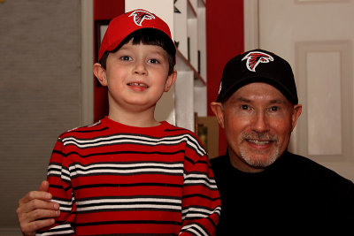 David & Uncle Chip in their Falcons hats