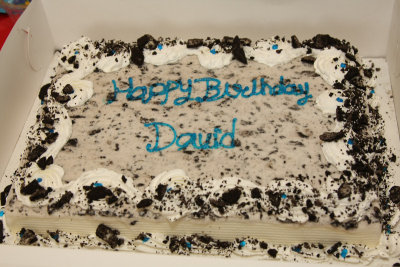 David's 4-year-old birthday cake -- Oreo blizzard from DQ