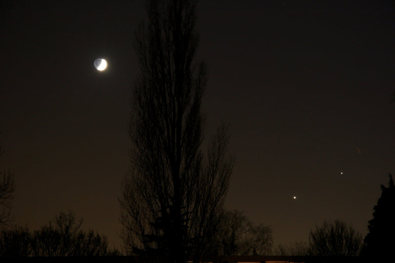 Maan, Venus and Jupiter - 2 december 2008