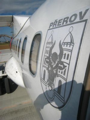 The logo of the plane to Bratislava
