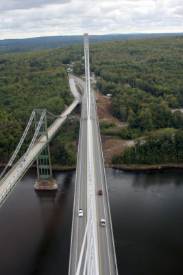 View from observation tower at Waldo-Hancock Bridge
