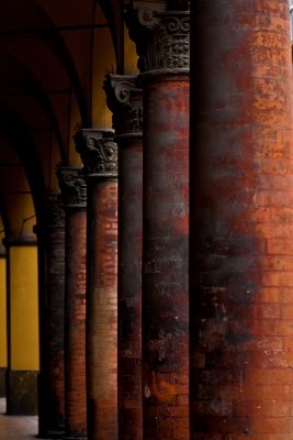 Classic Portico Pillars on Via Zamboni