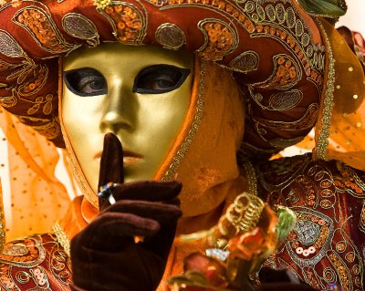 A close up of a stunningly beautiful mask.