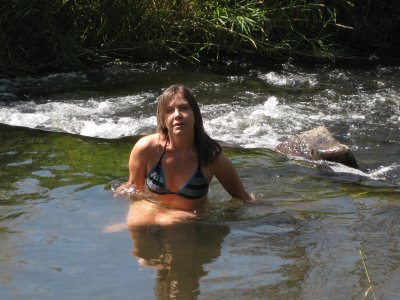Terri in the Descutes River