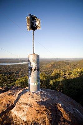 Survey point on Kgale Hill