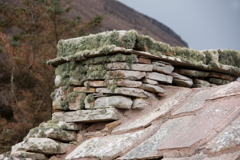 Flagstone roof and chimney