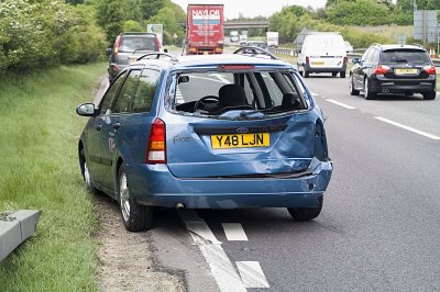 But here the rear end damage is obvious