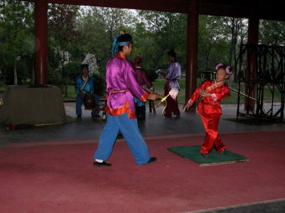 Acrobatics preparing for the Show