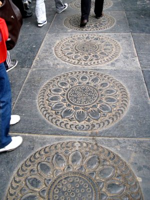 Old Floor with Lotus