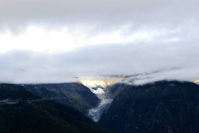 Morning Sun shining on the Mingyong Glacier