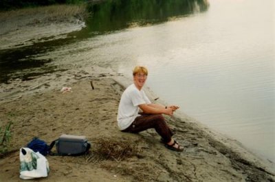 Paul fishing in the Rio Beni
