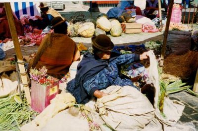 Old woman in La Paz market