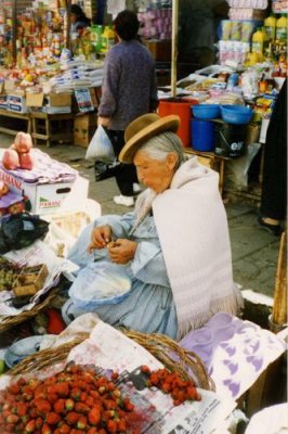 Old woman in La Paz market