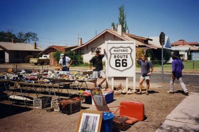 Richard and Paul on Route 66, Winslow