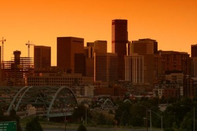 Denver skyline at dawn