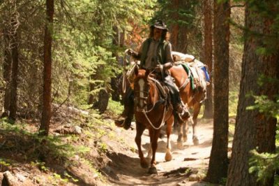 Ranger on horseback, Rocky Mountain NP