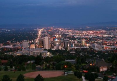 Salt Lake City at twilight