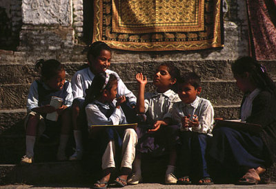 School children in Kathmandu