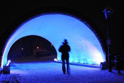 Tunnel in blue light I