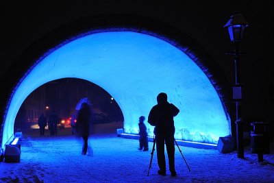Tunnel in blue light II