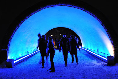 Tunnel in blue light VI