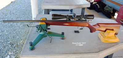 Anschutz 1517 17HMR Sporter Rifle 100 Yard Groups