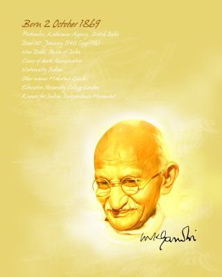 Gandhi was a practitioner of non-violence and truth,
and advocated that others do the same.
He lived modestly in a self-sufficient residential community
and wore the traditional Indian dhoti and shawl,
woven with yarn he had hand spun on a charkha.
He ate simple vegetarian food,
and also undertook long fasts
as means of both self-purification and social protest.