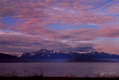 Sunset Homer Spit  Kenai P  AK.