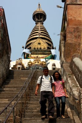 Leaving Swayambhu