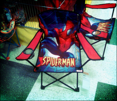 come, come sit on my lap, says spiderman... 