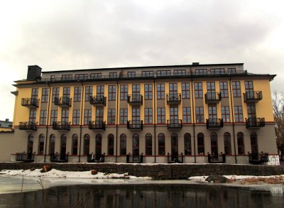 old industrial facility being converted to an appartement building